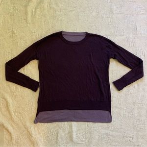 Purple reversible lululemon sweater